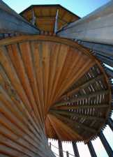 Tour de Sauvabelin look up spriral stairs